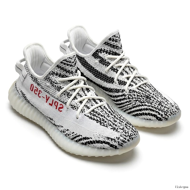 Yeezy 350 Black and White Fashion Running Shoes
