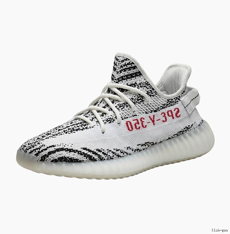 Yeezy 350 black and white trendy sports shoes