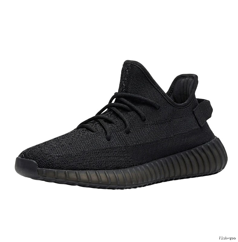 Yeezy simple black sports shoes