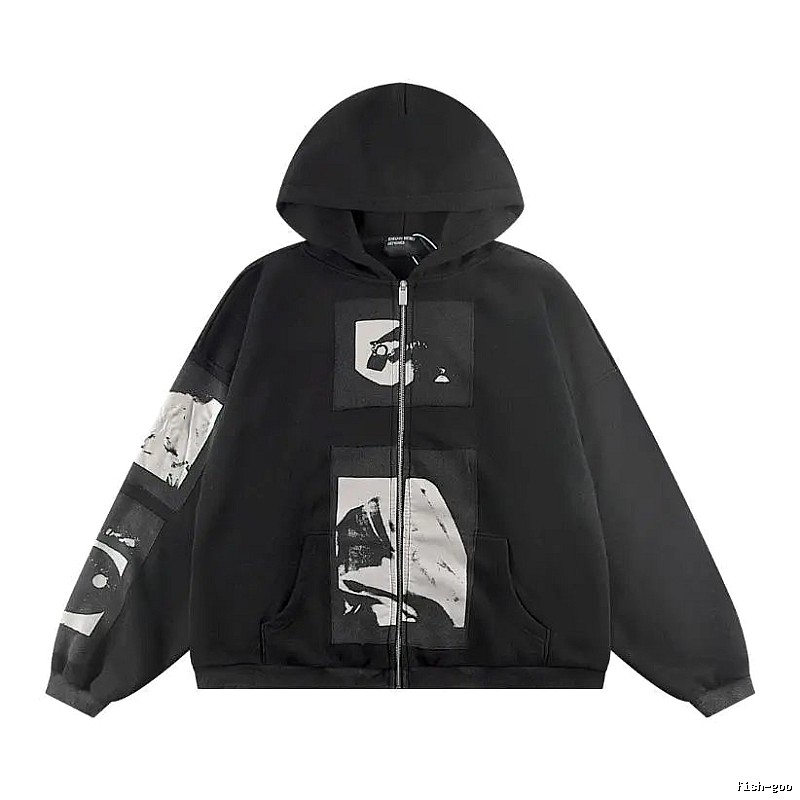 Zip-Layer Styling Graphic Zip Hoodie Travel Styling