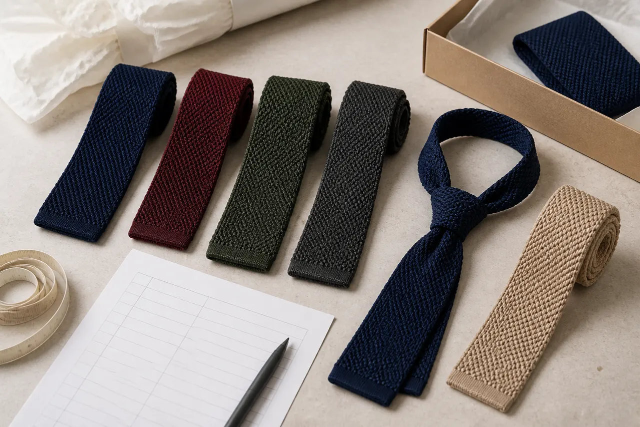 fishgoo Knit Tie Spreadsheet Guide visual guide for fishgoo