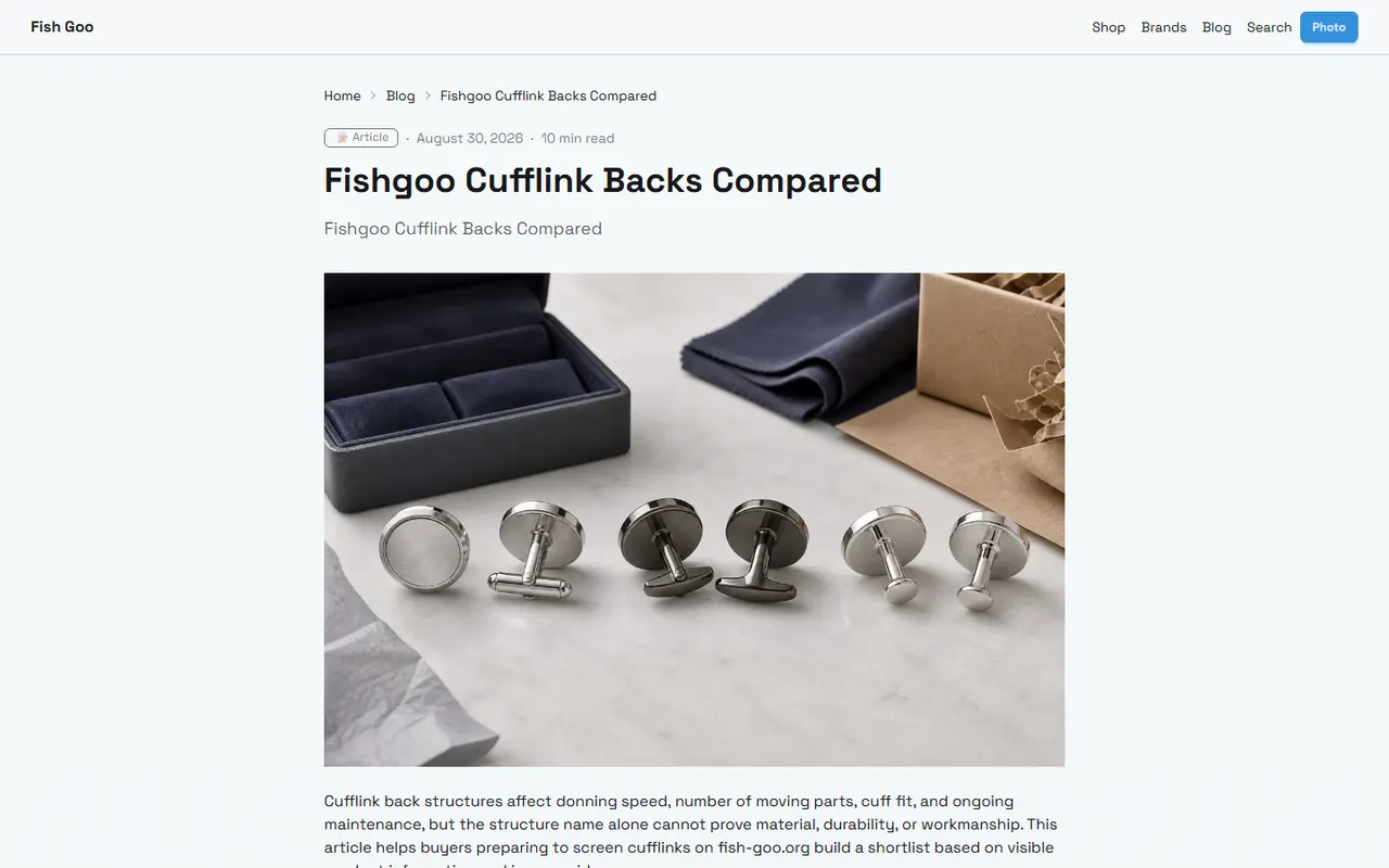 fishgoo Cufflink QC: Spreadsheet vs Sheets visual guide for fishgoo