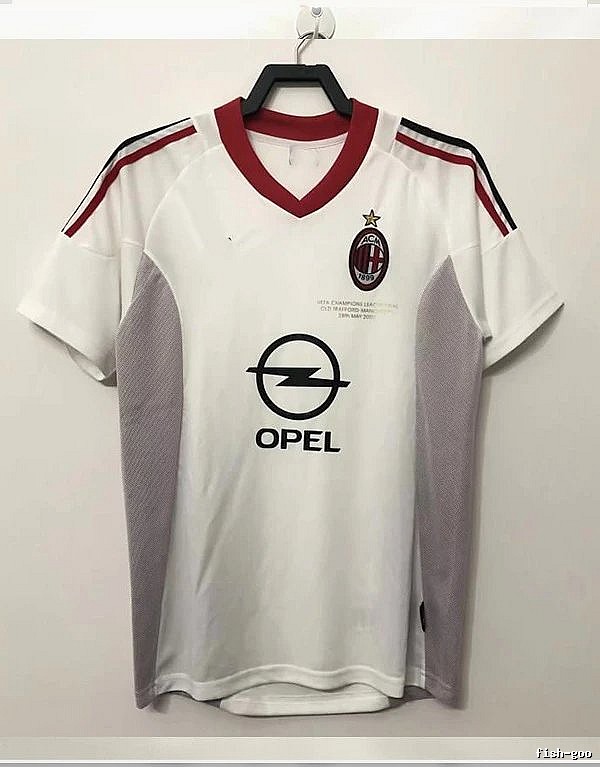 AC Milan Logo Detail Retro soccer jersey Red Black Striped with Relaxed Feel