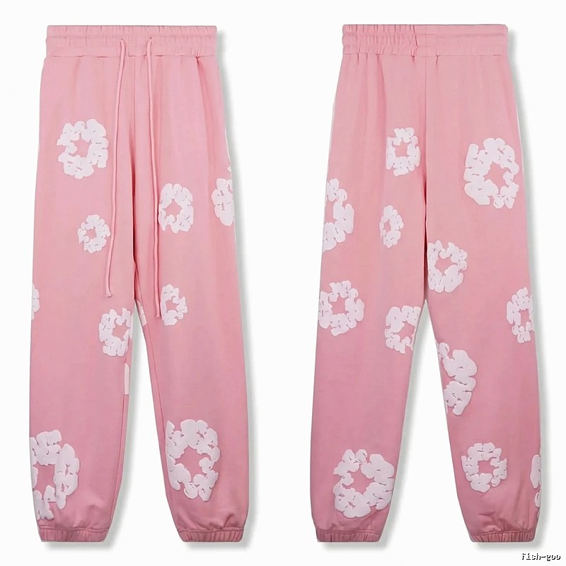 DENIM TEARS Flower Pink Sweatpants