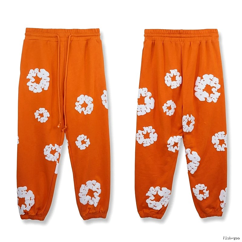 DENIM TEARS Printed Casual Orange Pants