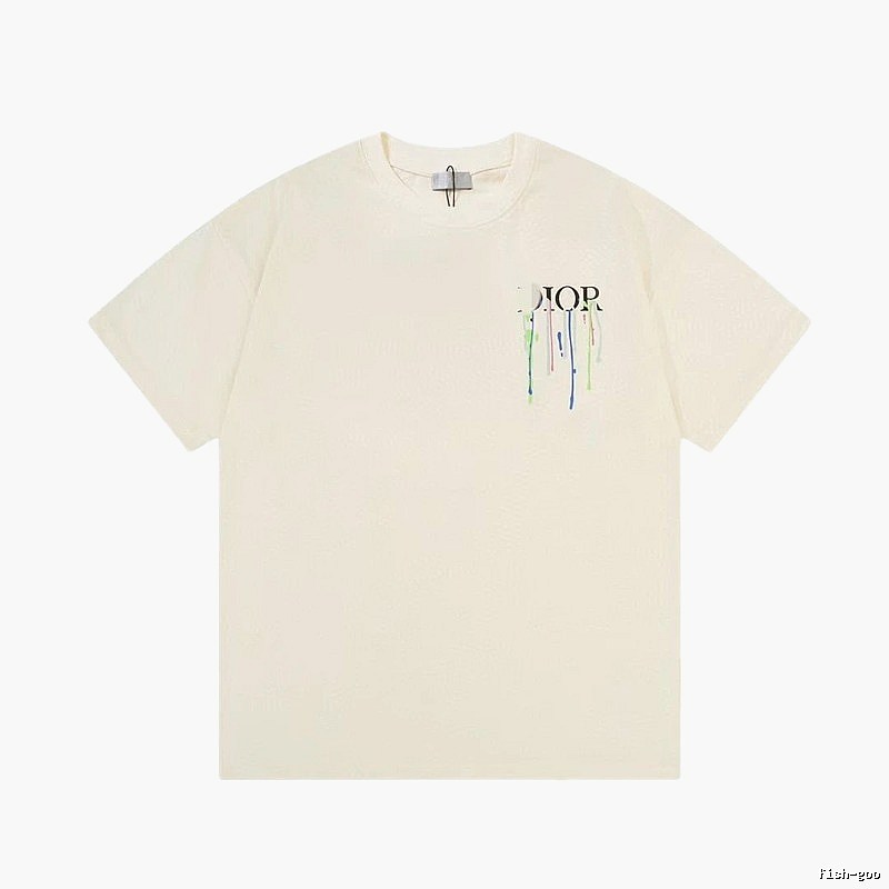 Dior Graffiti Print Street-style Off-white T-Shirt